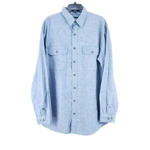 Key Denim Button Front Shirt Men's Size Large Tall